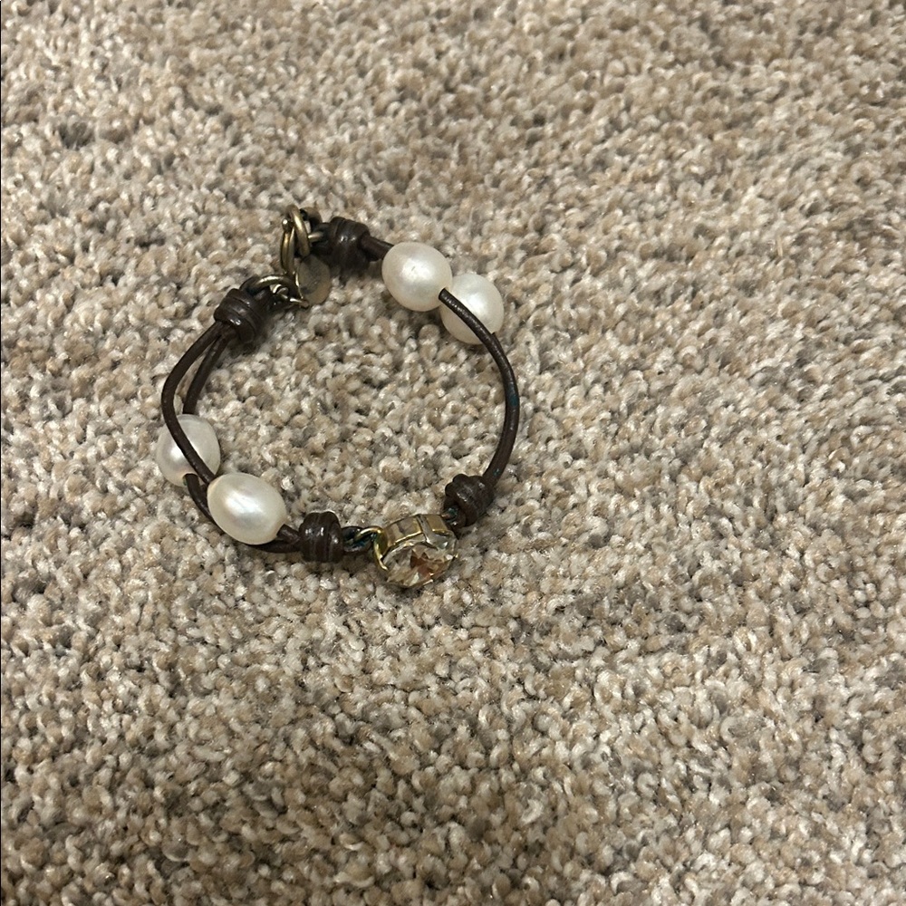 Victoria Lynn Brown and Cream Bracelet